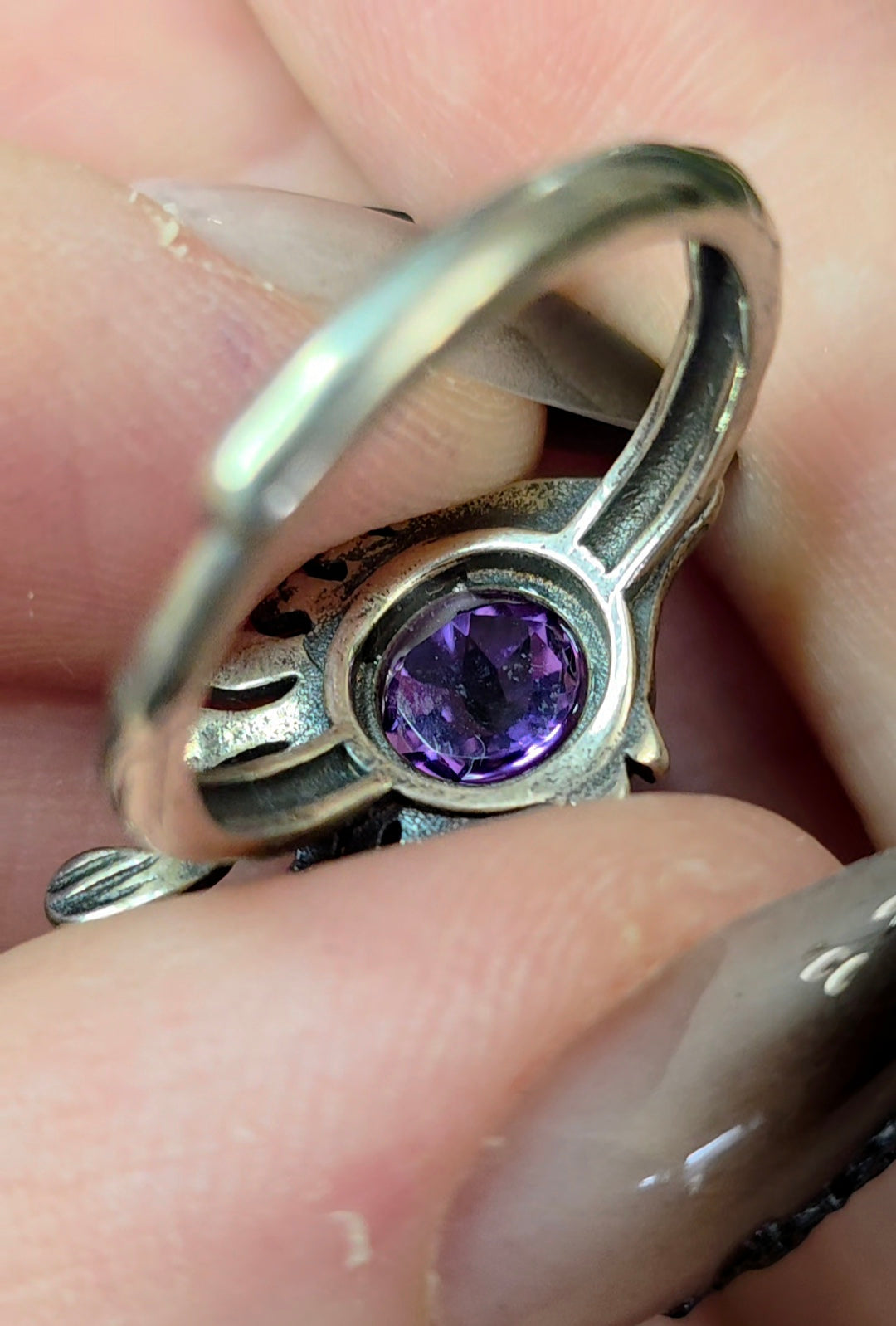 Amethyst Witch's Eye Ring
