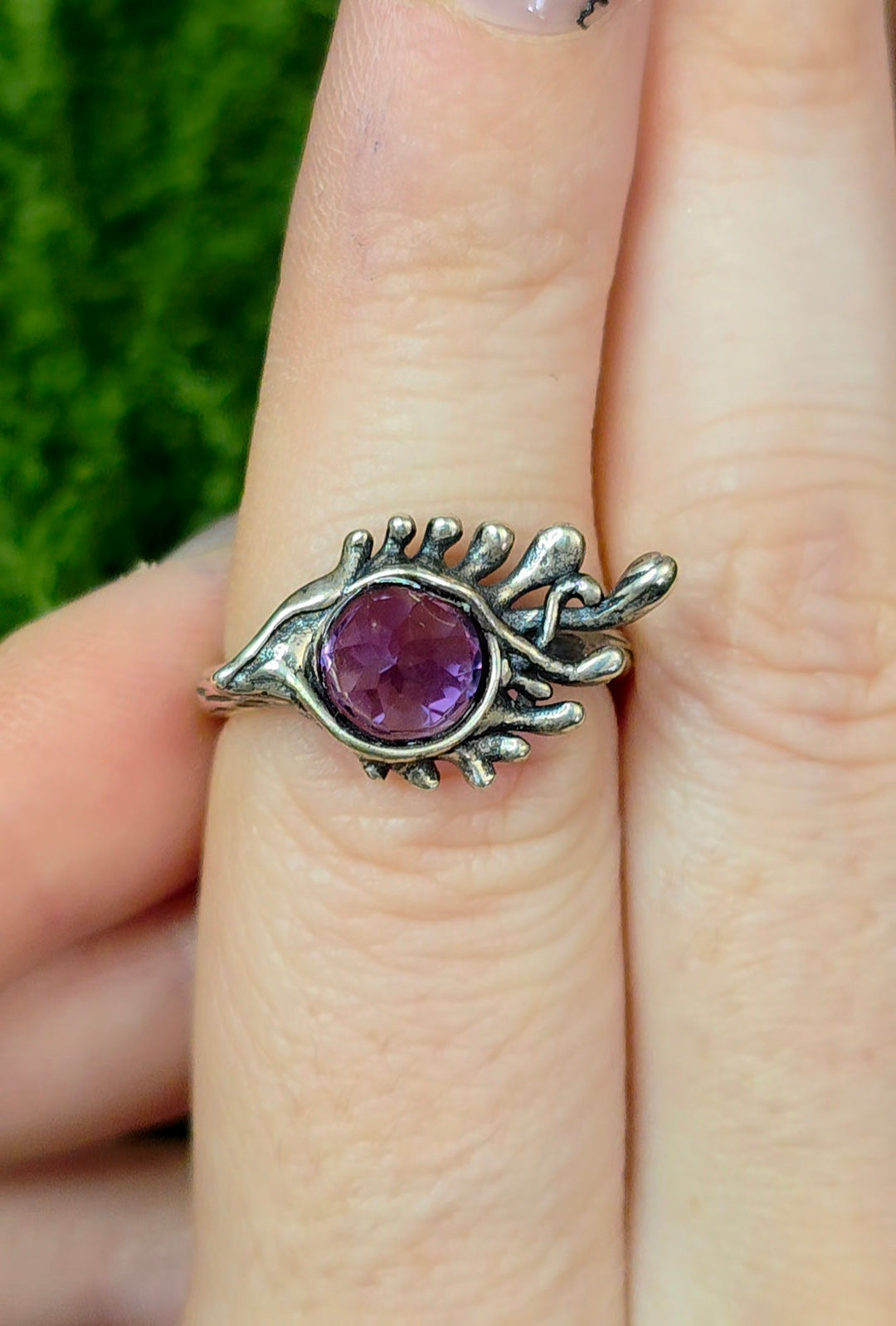 Amethyst Witch's Eye Ring