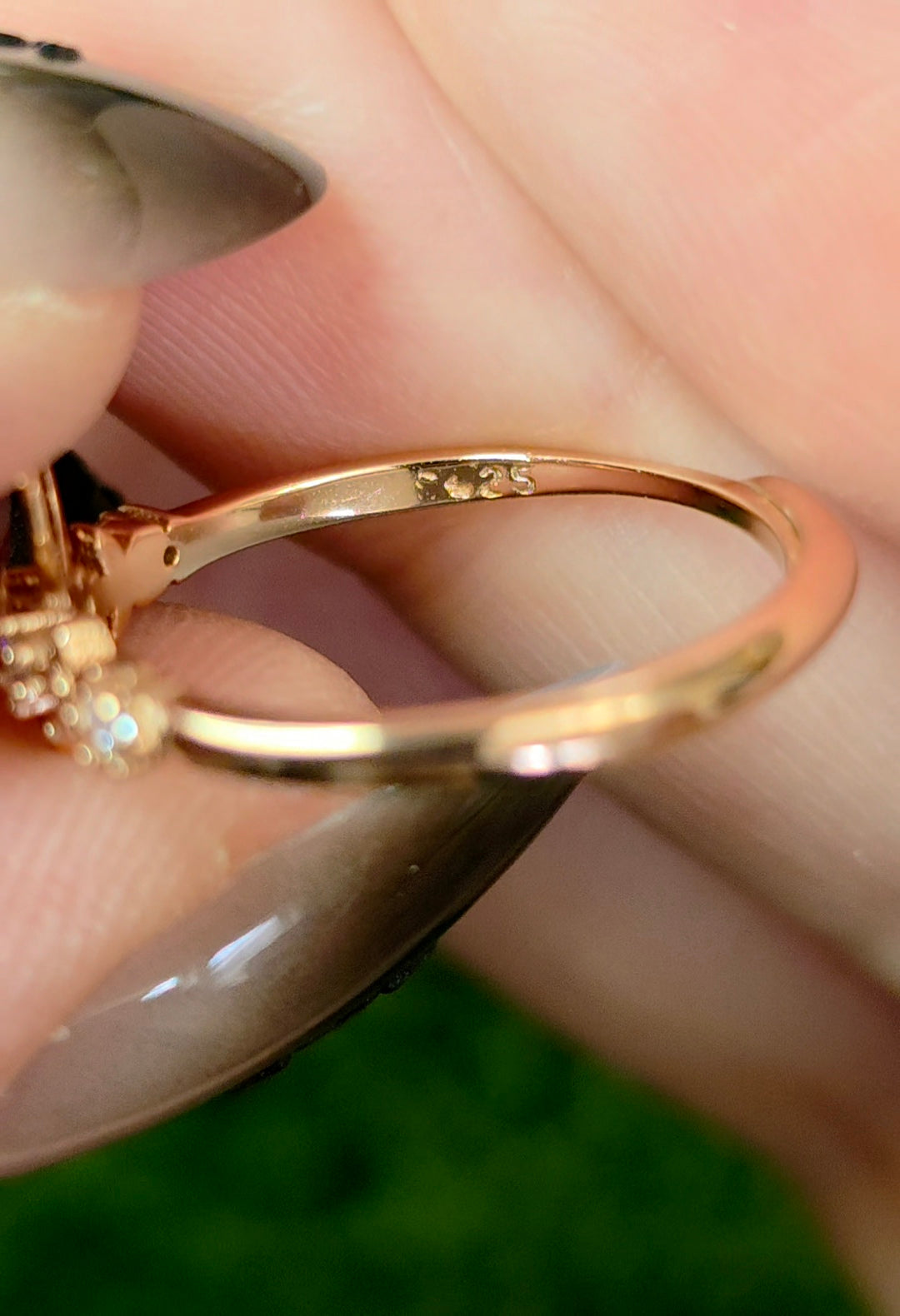 Dainty Amethyst Heart Ring