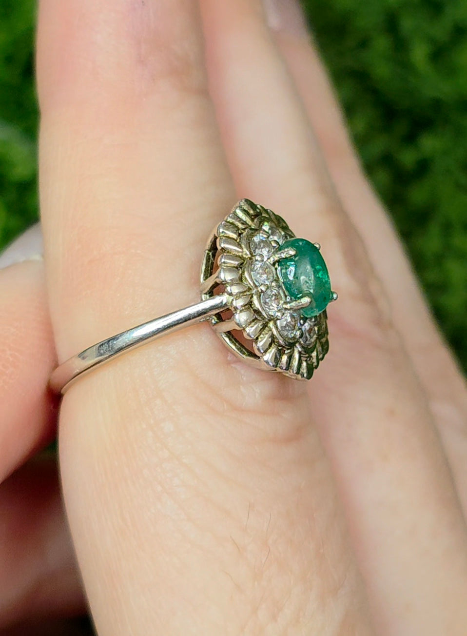 Emerald Cabochon Ring