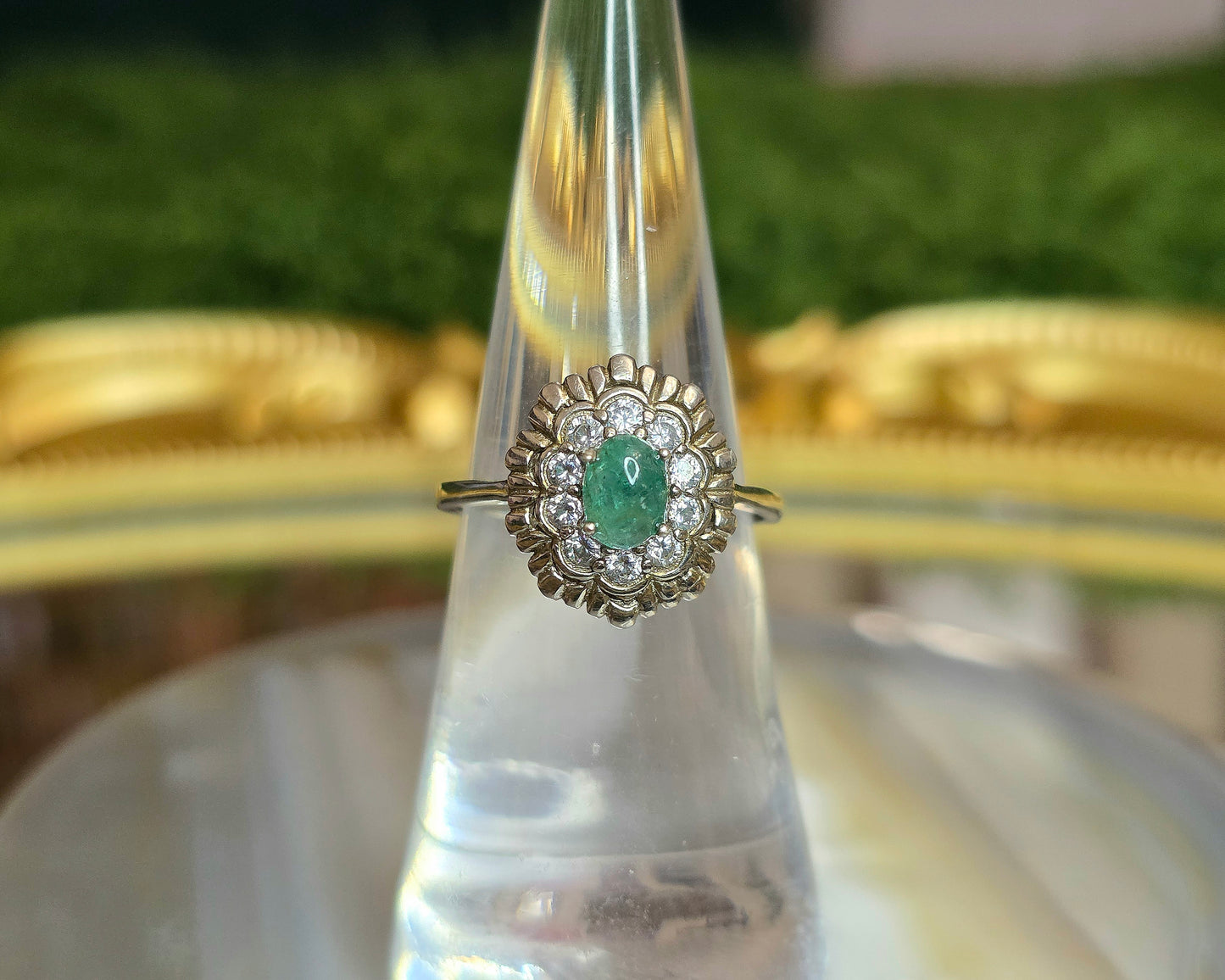 Emerald Cabochon Ring