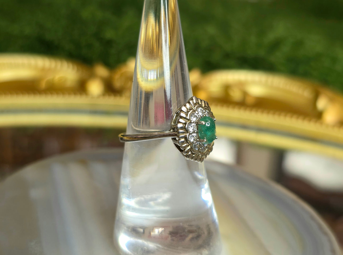 Emerald Cabochon Ring