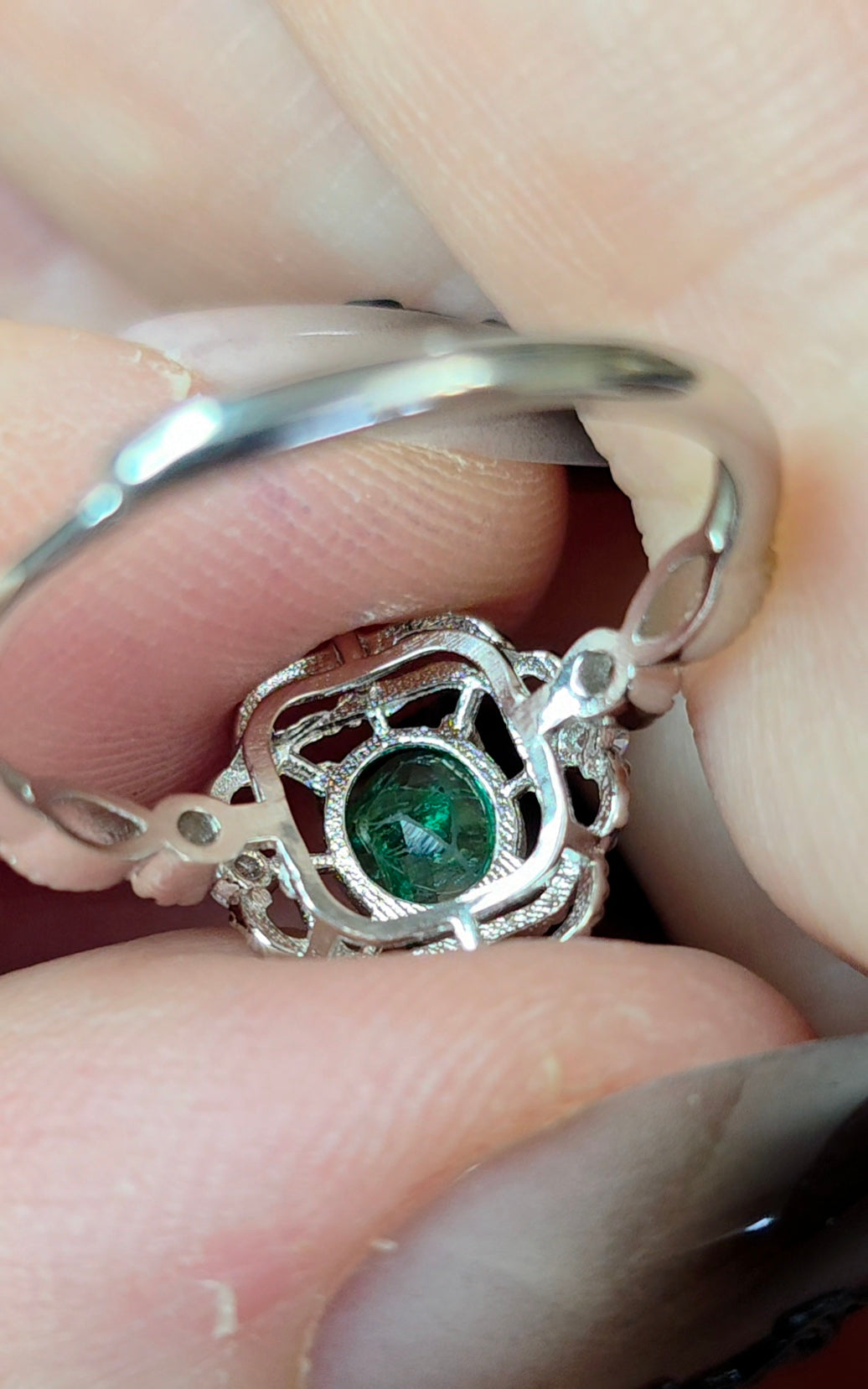 Emerald Filigree Ring