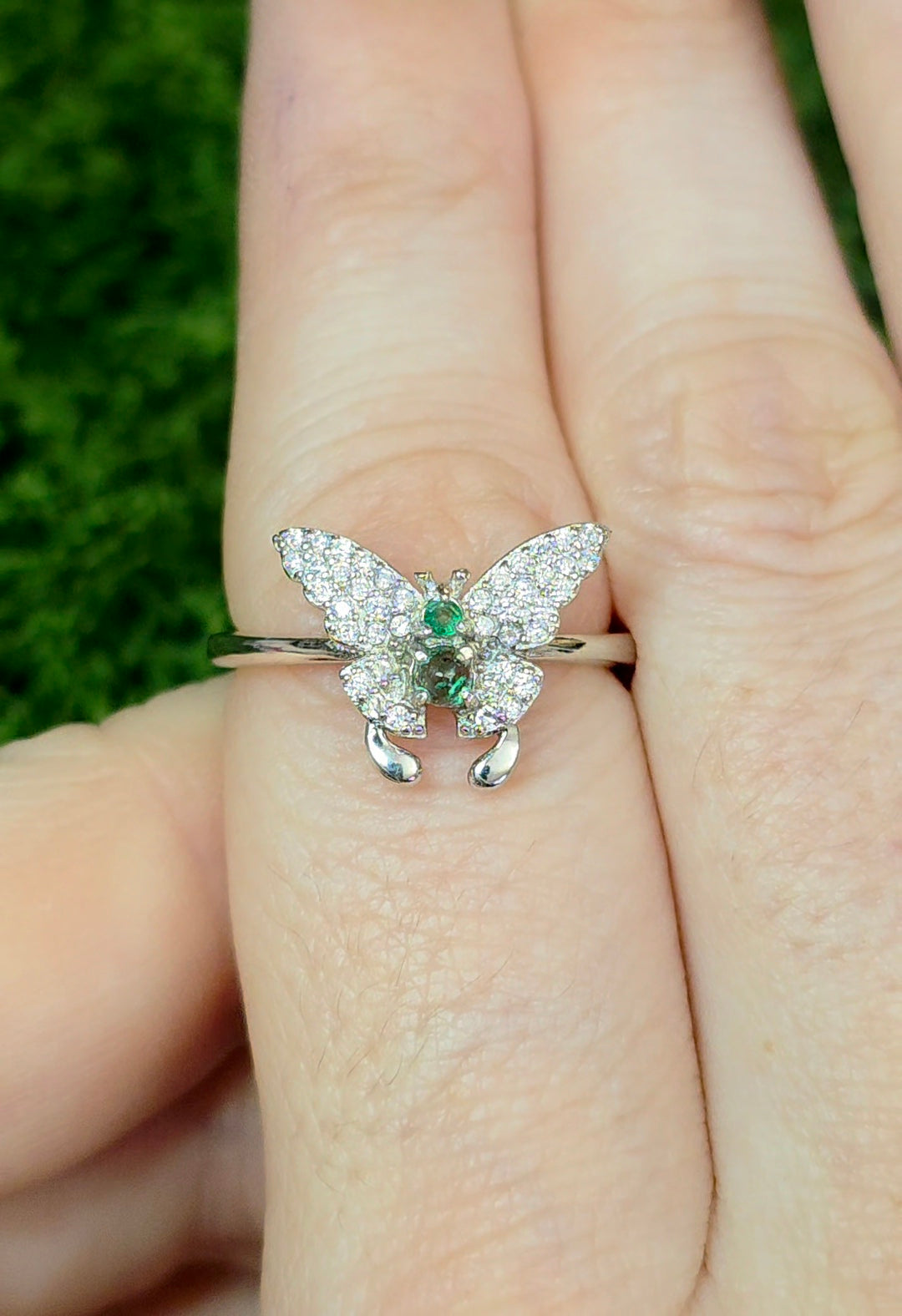 Emerald Butterfly Ring