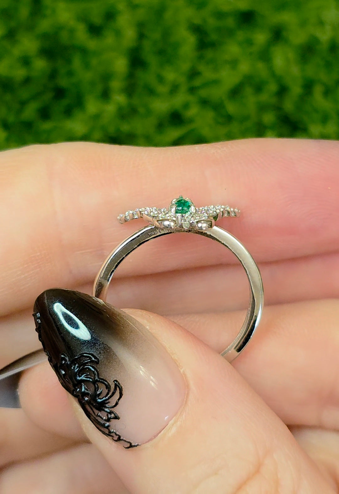 Emerald Butterfly Ring