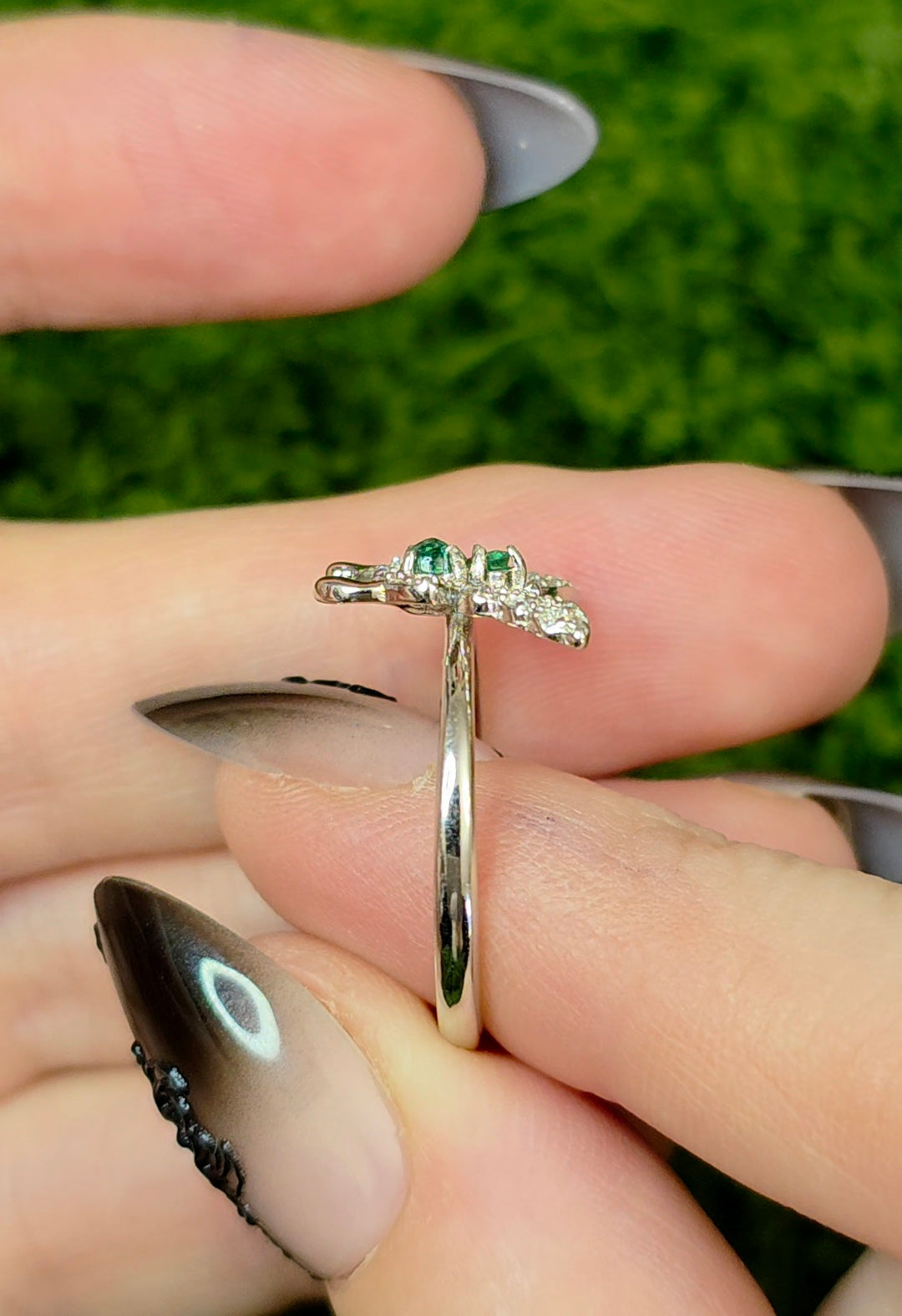Emerald Butterfly Ring