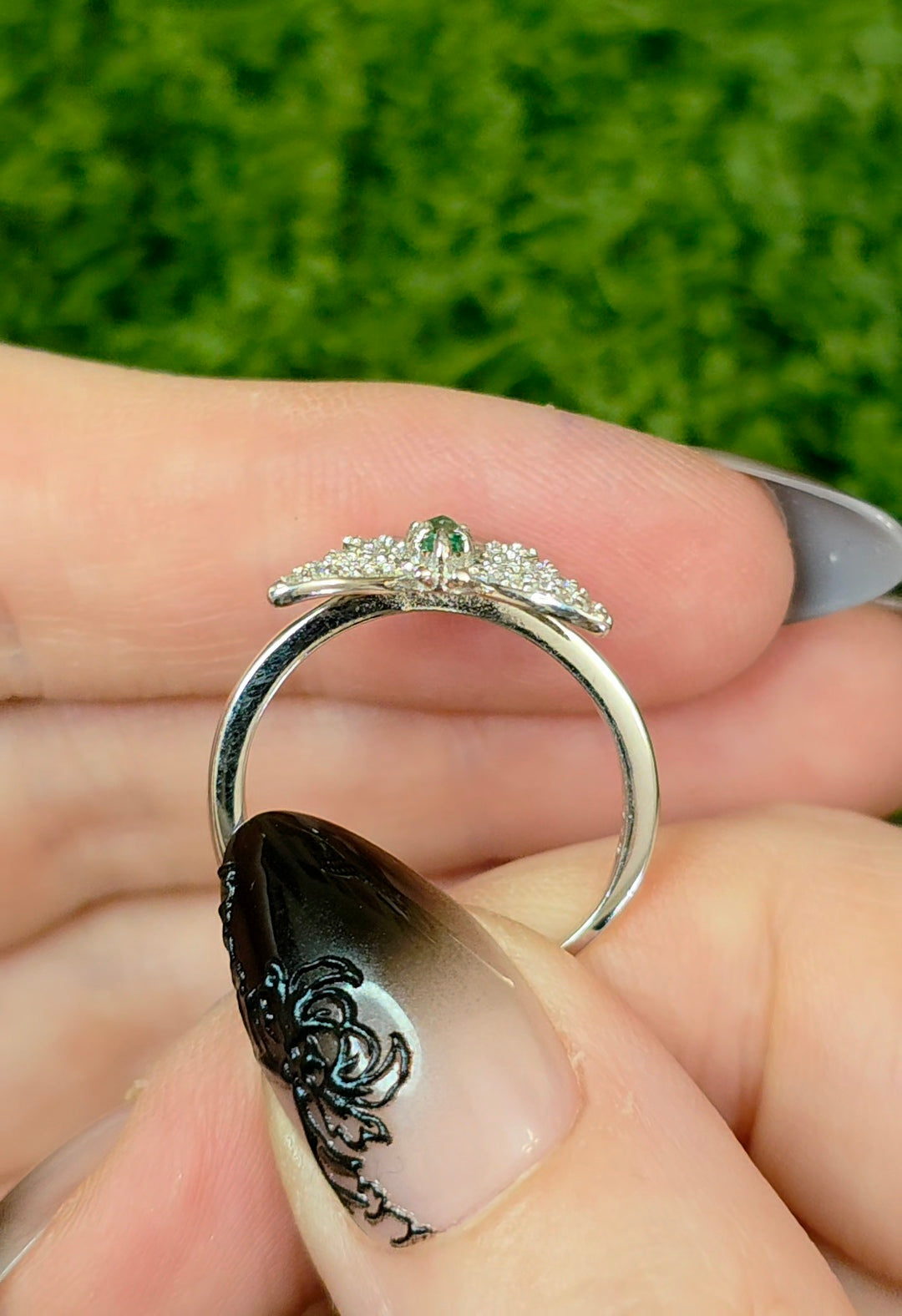 Emerald Butterfly Ring