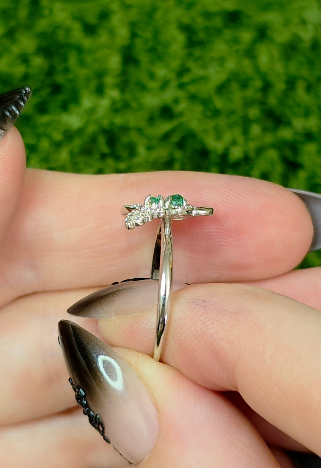 Emerald Butterfly Ring