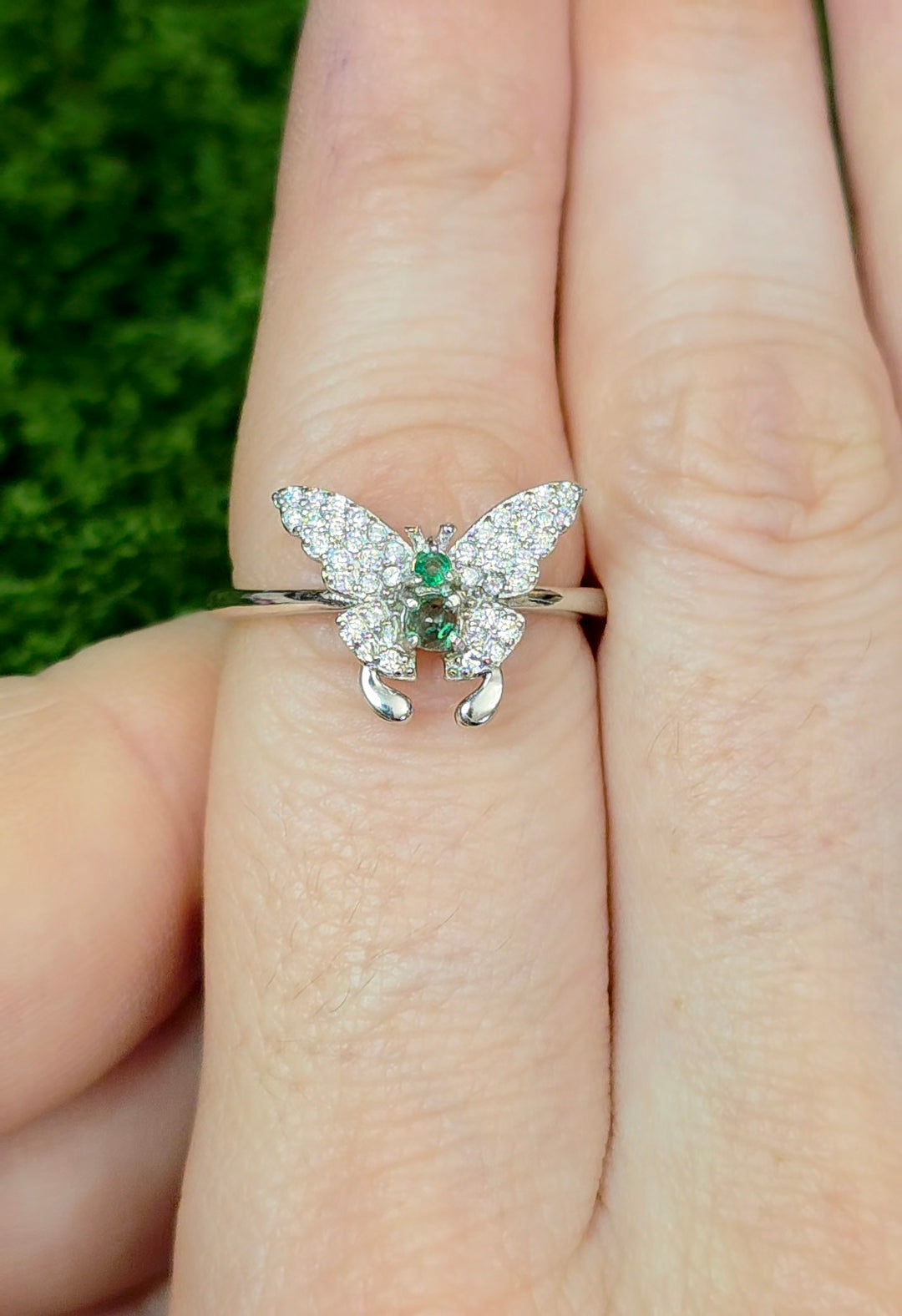 Emerald Butterfly Ring