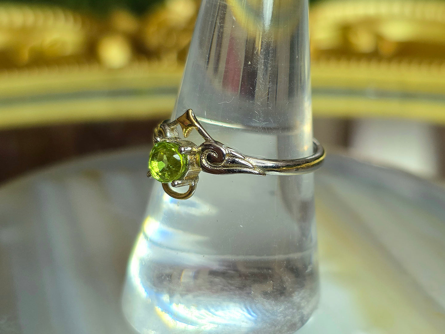 Peridot Angel Ring