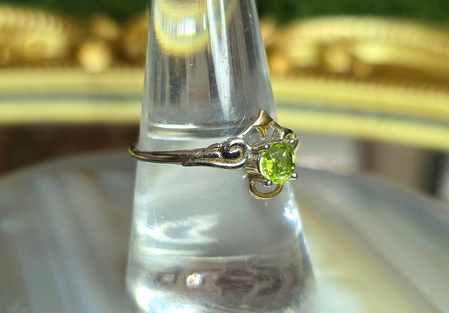 Peridot Angel Ring