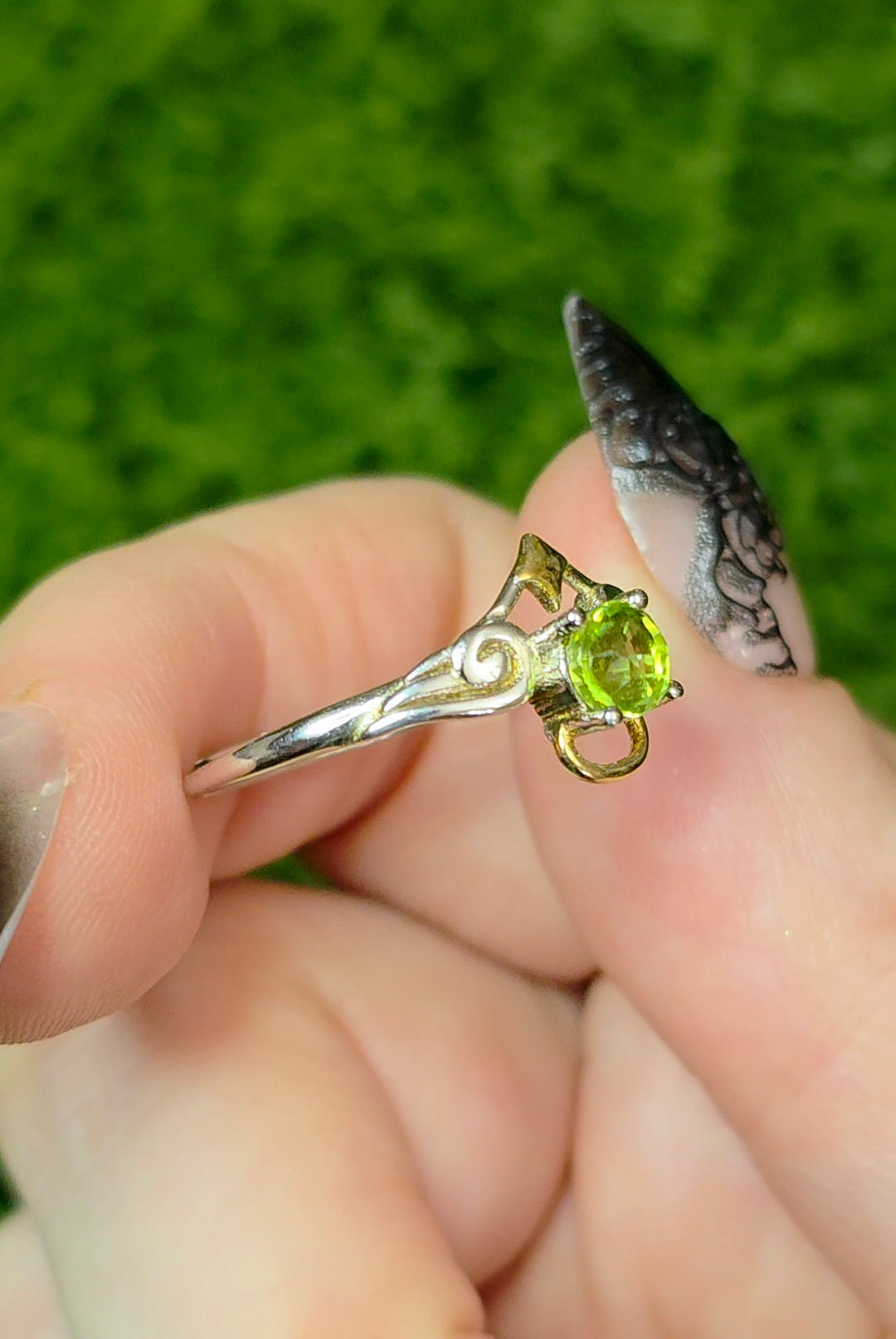 Peridot Angel Ring