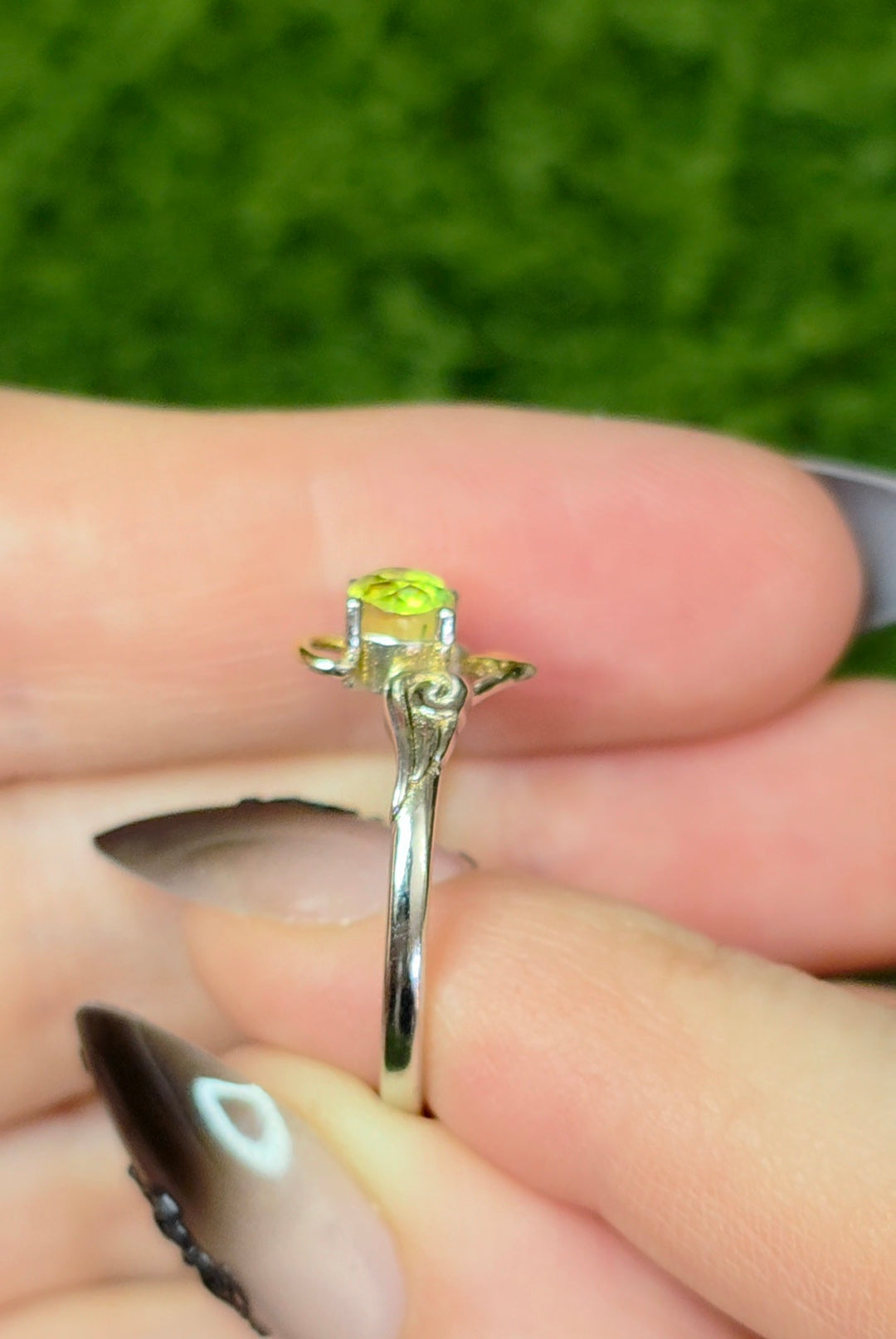 Peridot Angel Ring