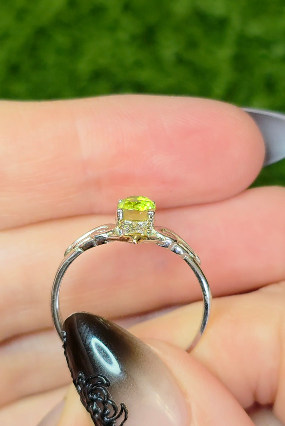 Peridot Angel Ring