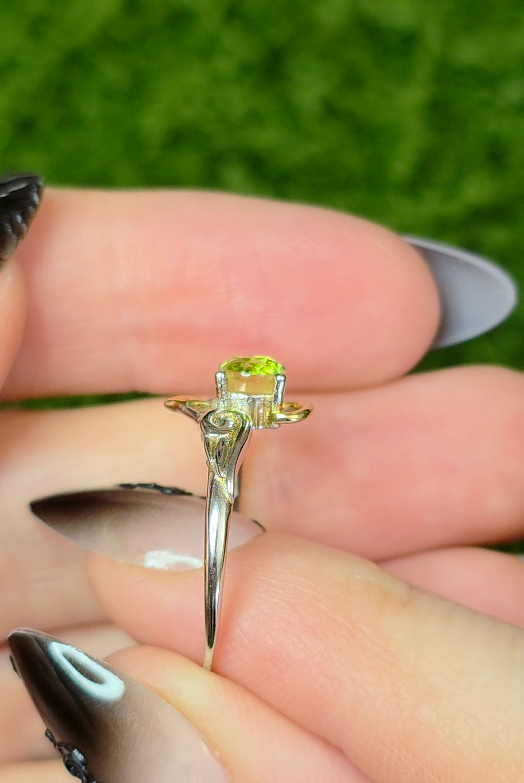 Peridot Angel Ring