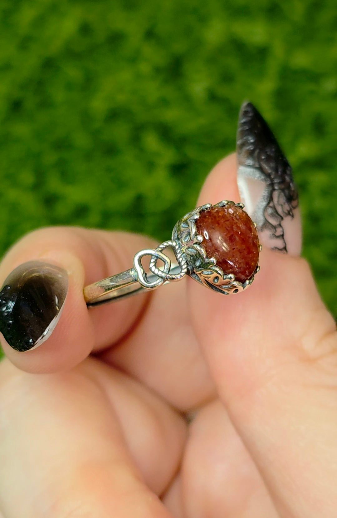 Golden Strawberry Heart Ring