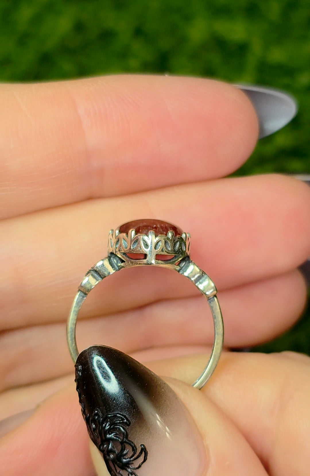 Golden Strawberry Heart Ring