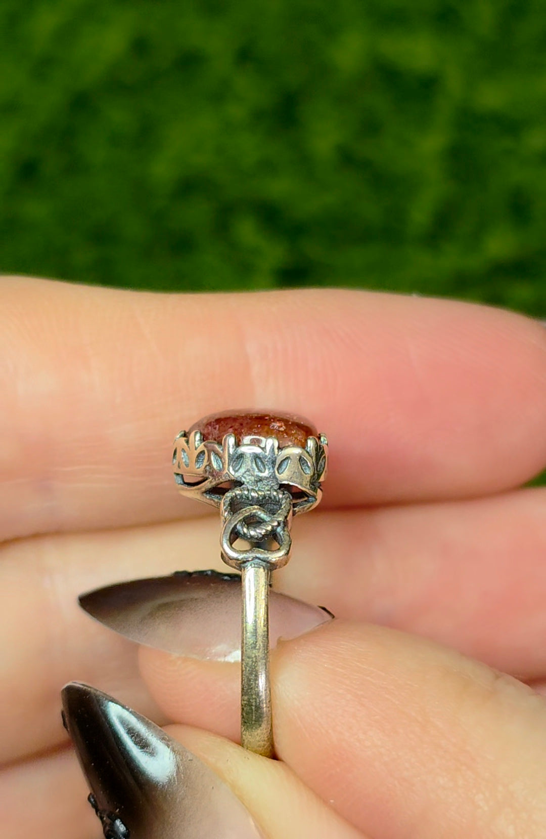 Golden Strawberry Heart Ring