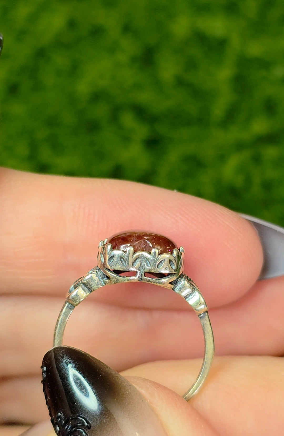 Golden Strawberry Heart Ring