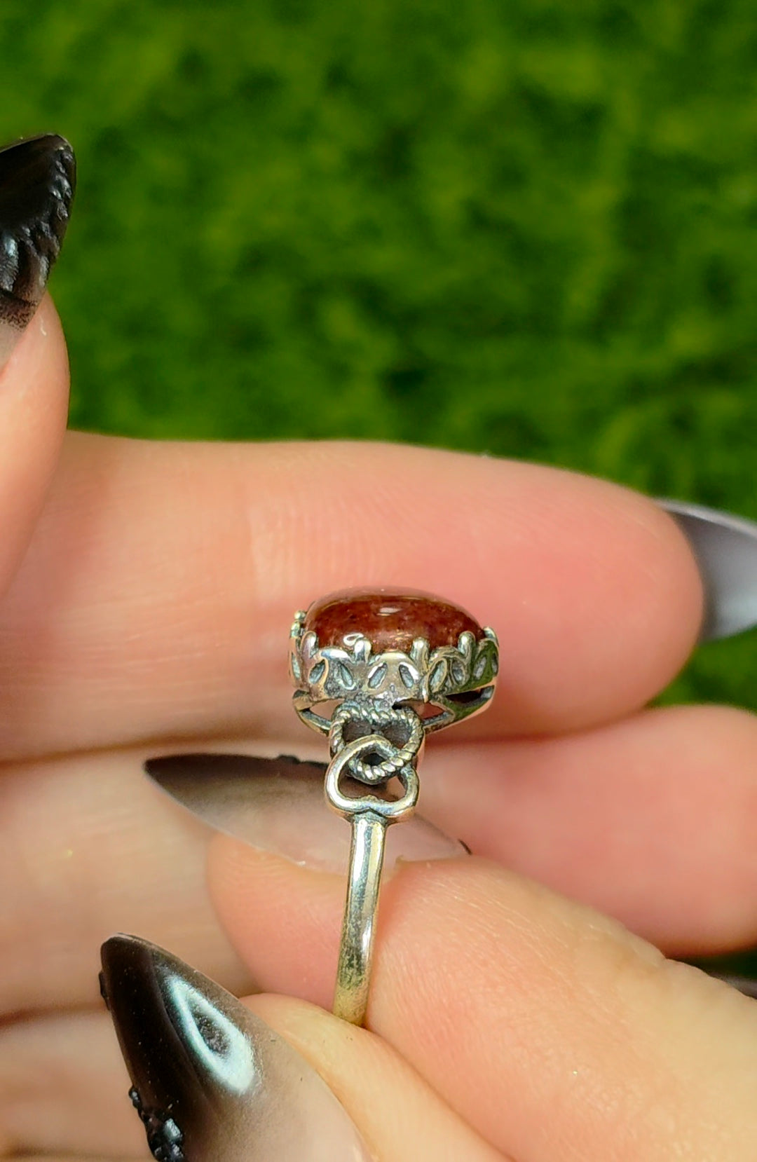 Golden Strawberry Heart Ring
