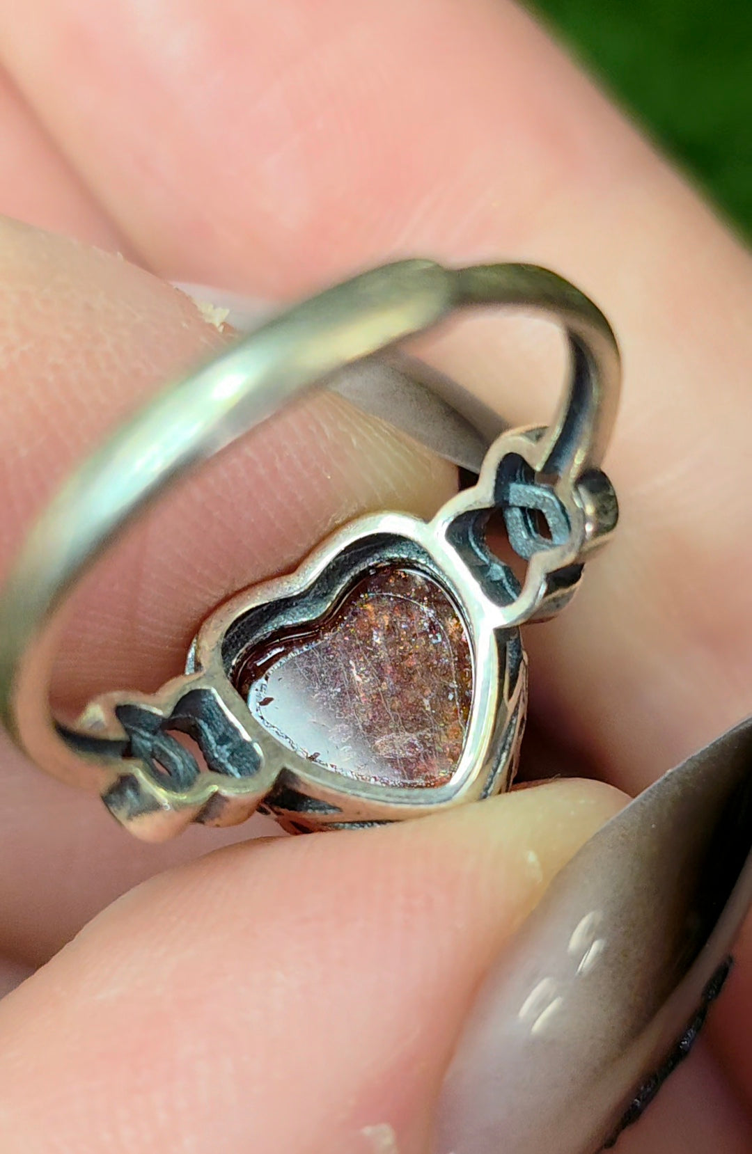 Golden Strawberry Heart Ring