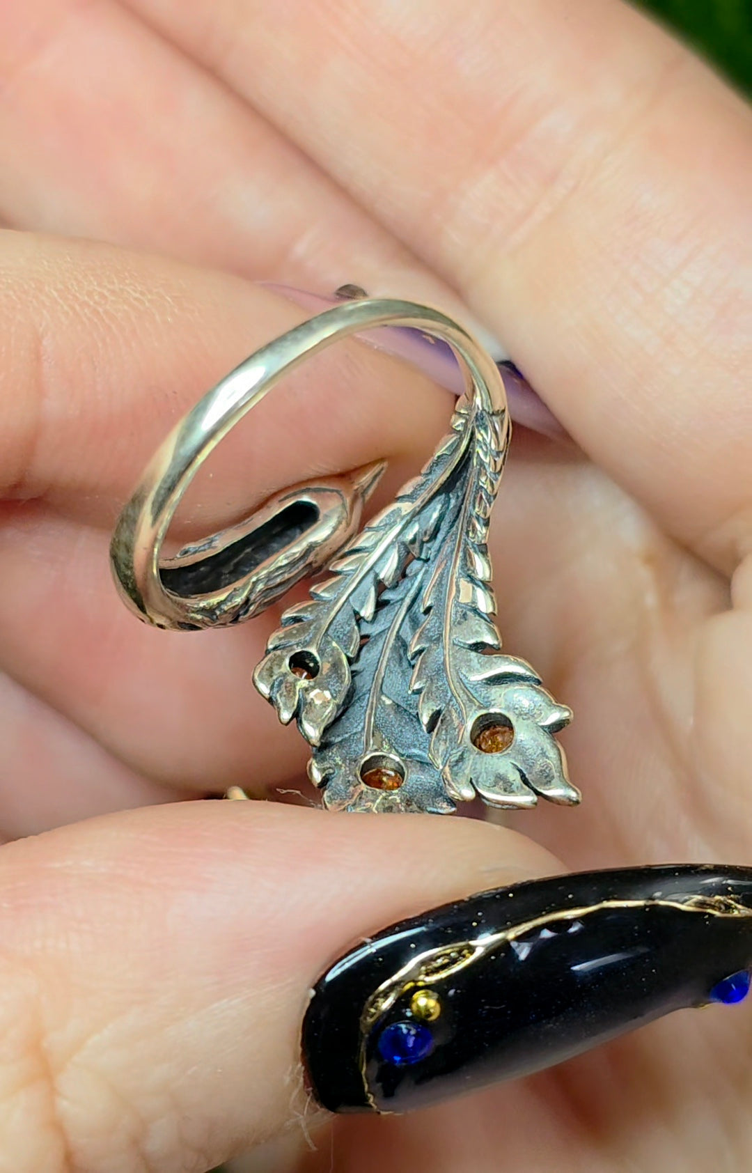 Golden Sunstone Phoenix Ring