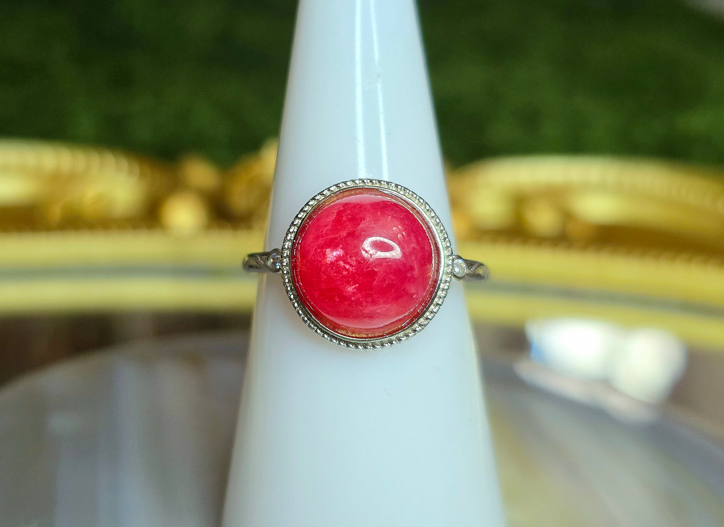 Rhodonite Round Ring