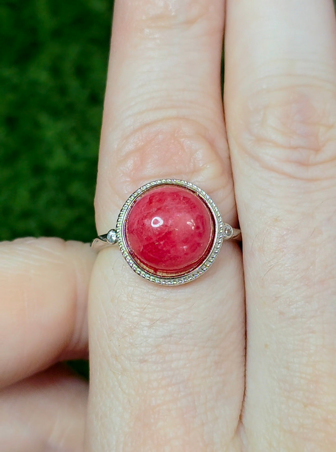 Rhodonite Round Ring
