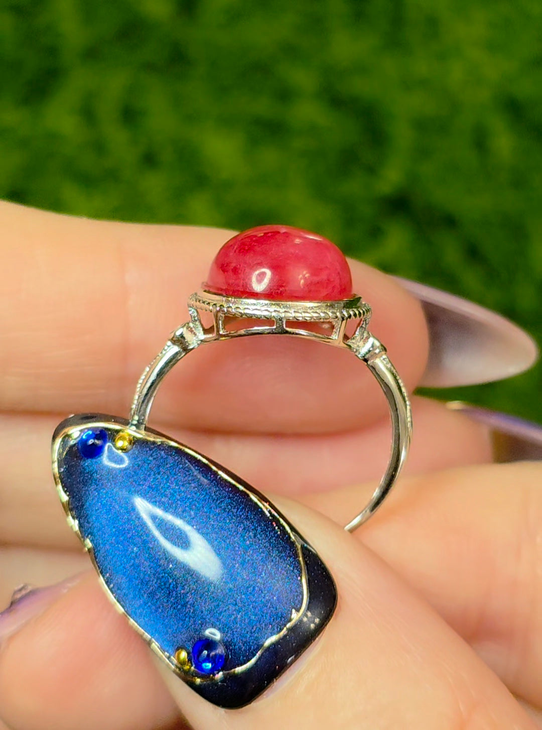 Rhodonite Round Ring