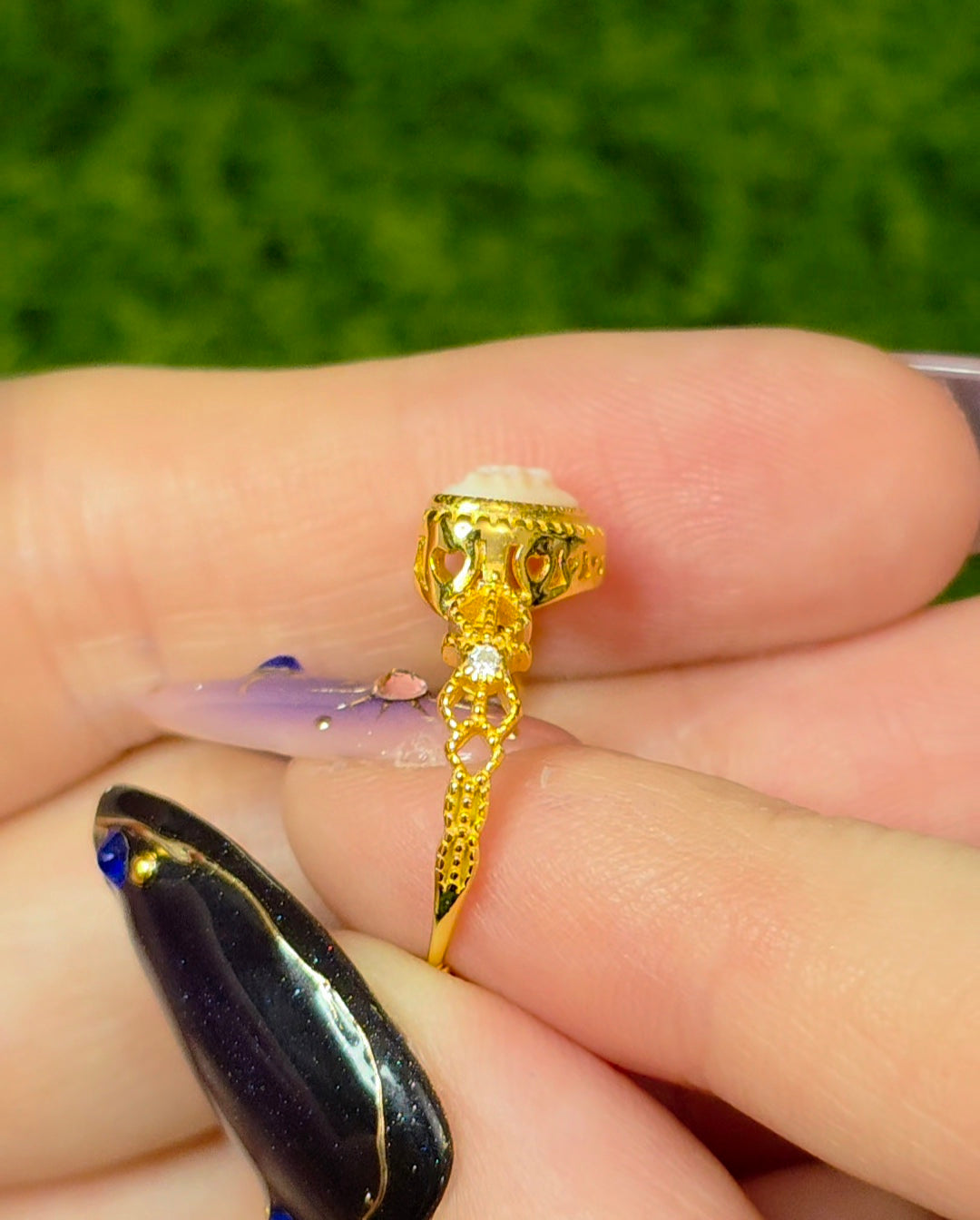Pink Shell Heart Ring B