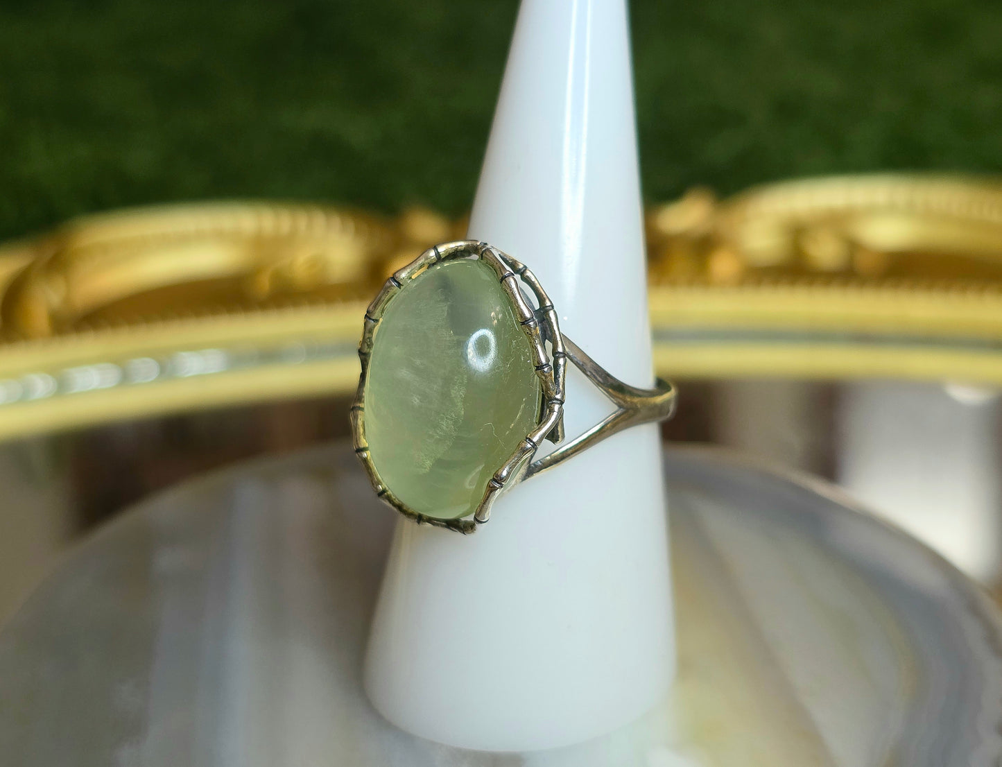 Prehnite Necromancer Ring