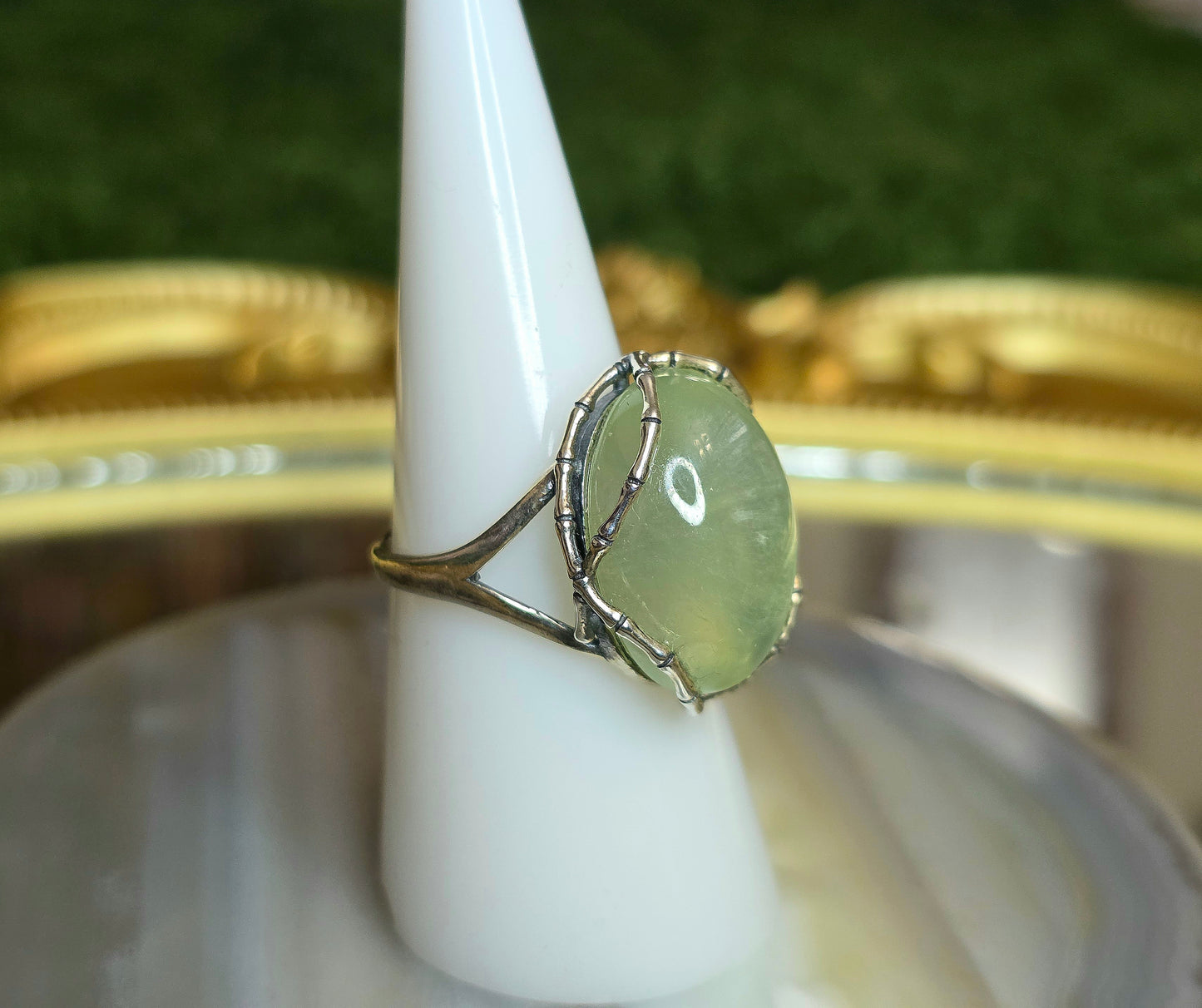 Prehnite Necromancer Ring