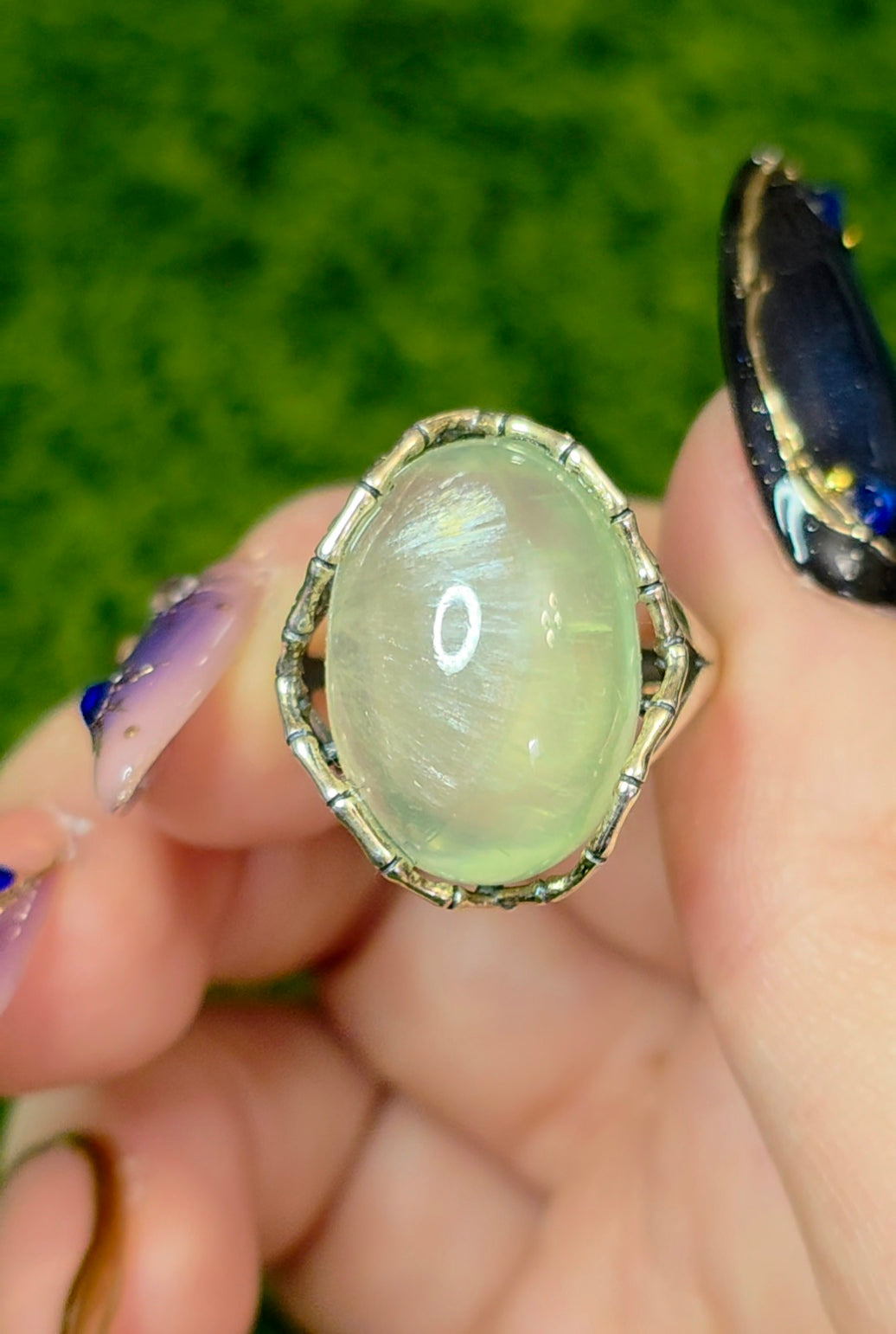 Prehnite Necromancer Ring