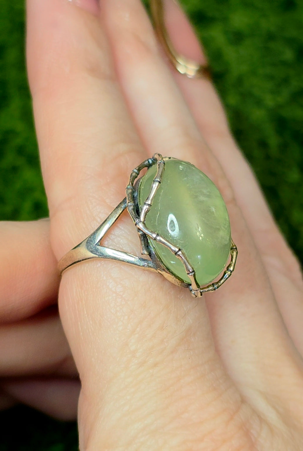 Prehnite Necromancer Ring