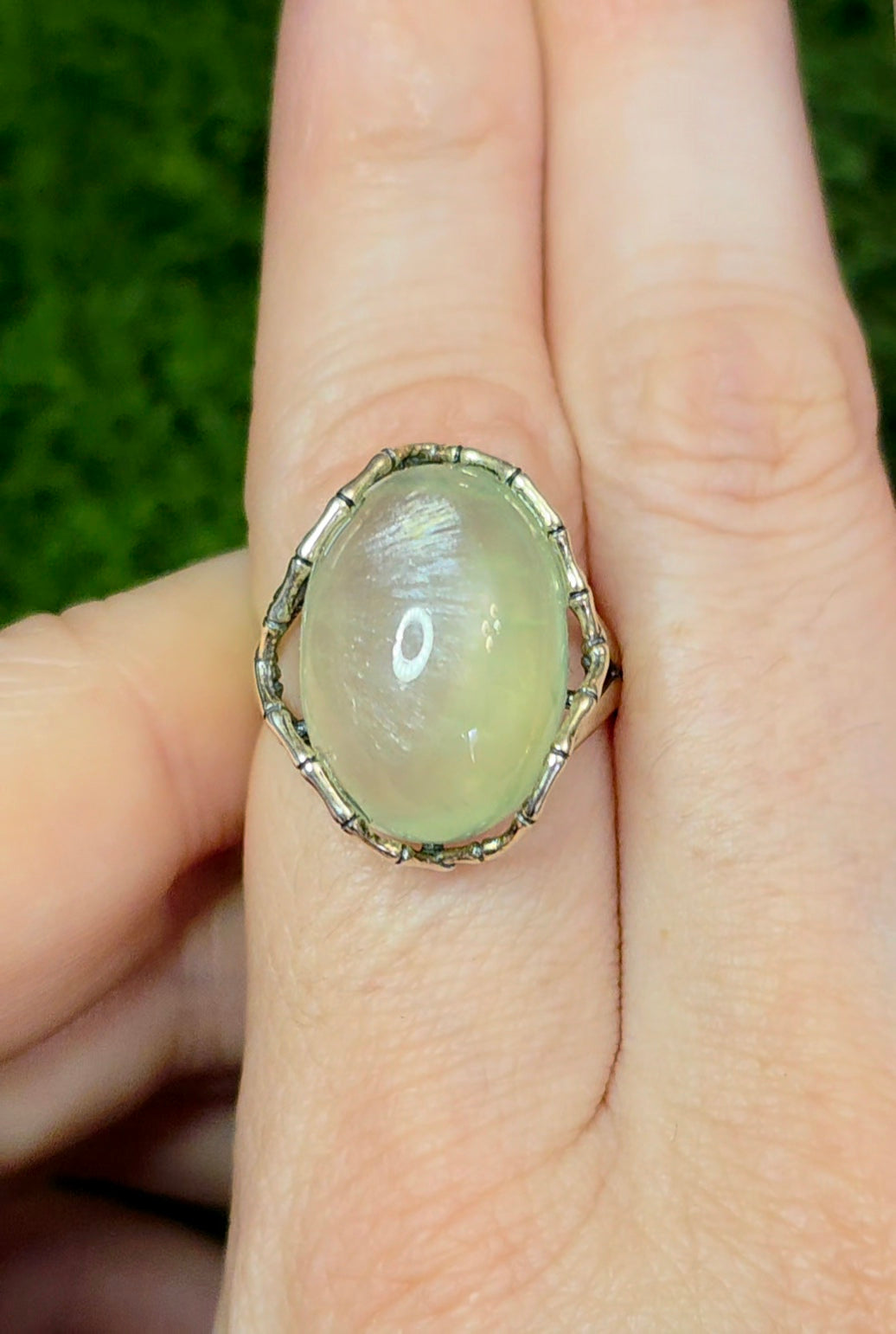 Prehnite Necromancer Ring