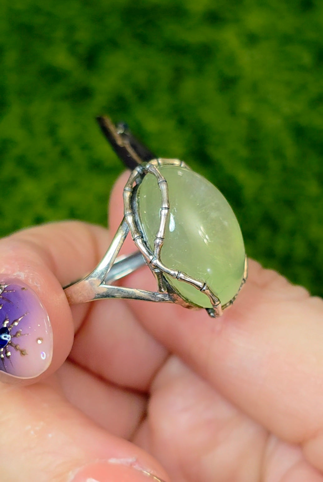 Prehnite Necromancer Ring
