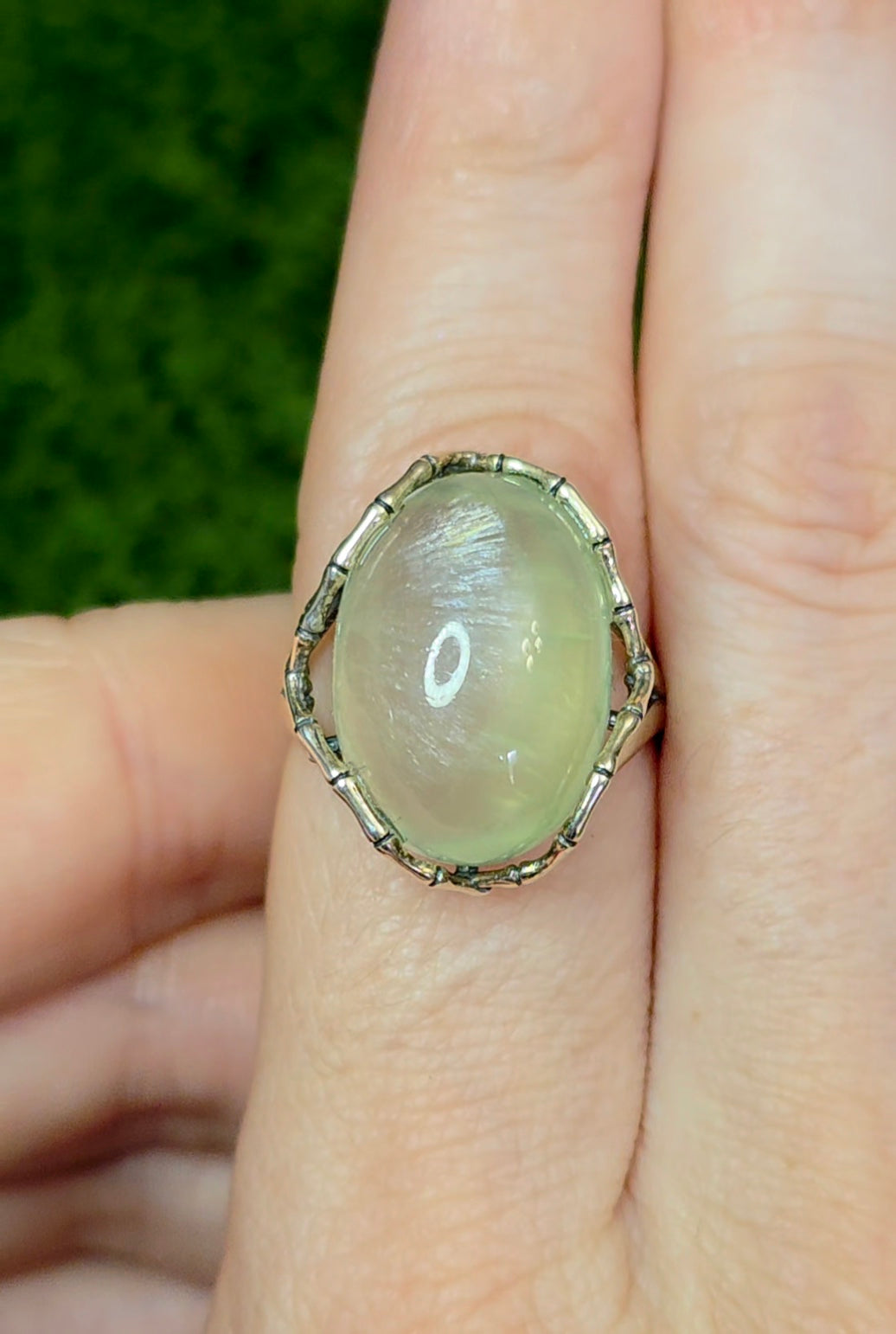 Prehnite Necromancer Ring