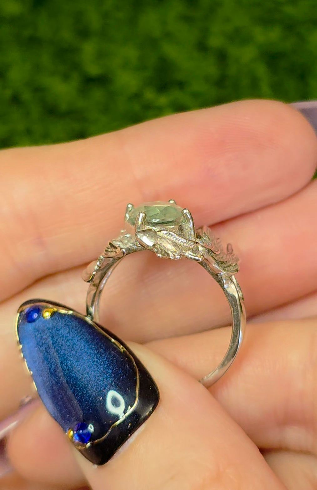 Green Fluorite Koi Ring