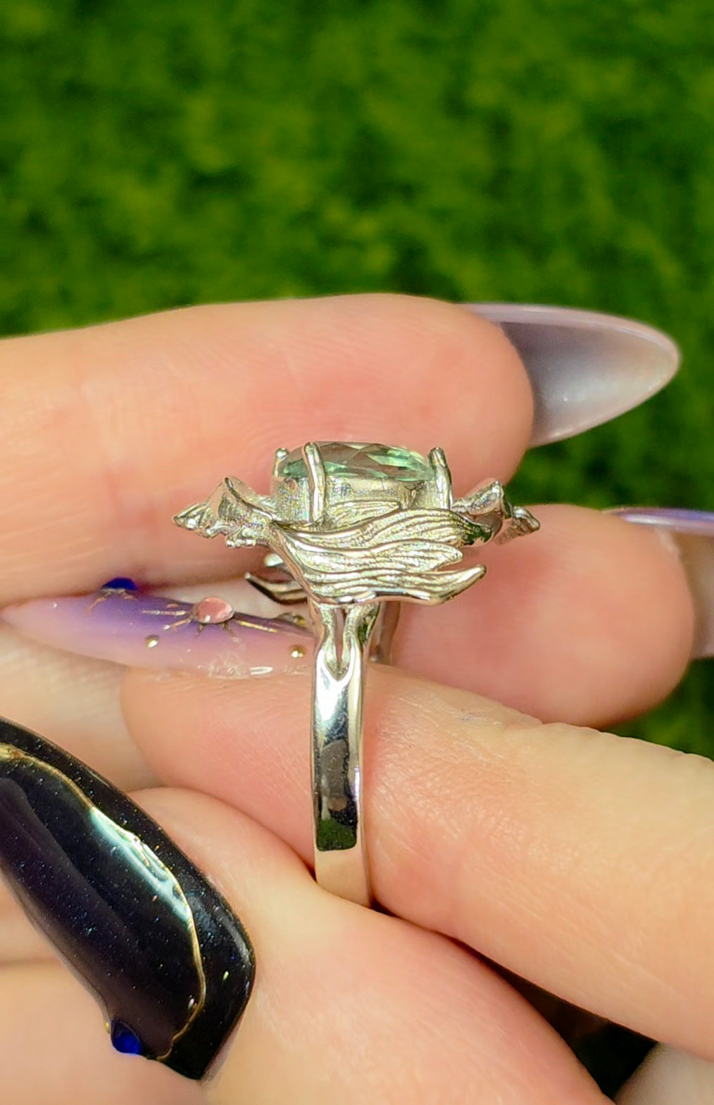 Green Fluorite Koi Ring