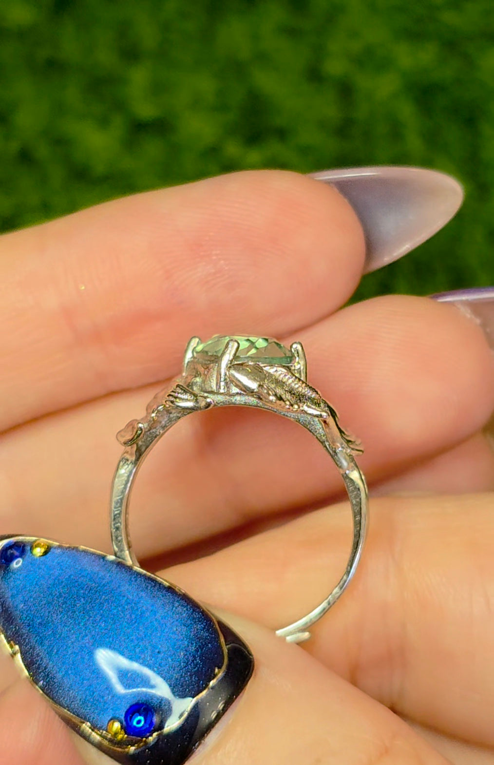 Green Fluorite Koi Ring