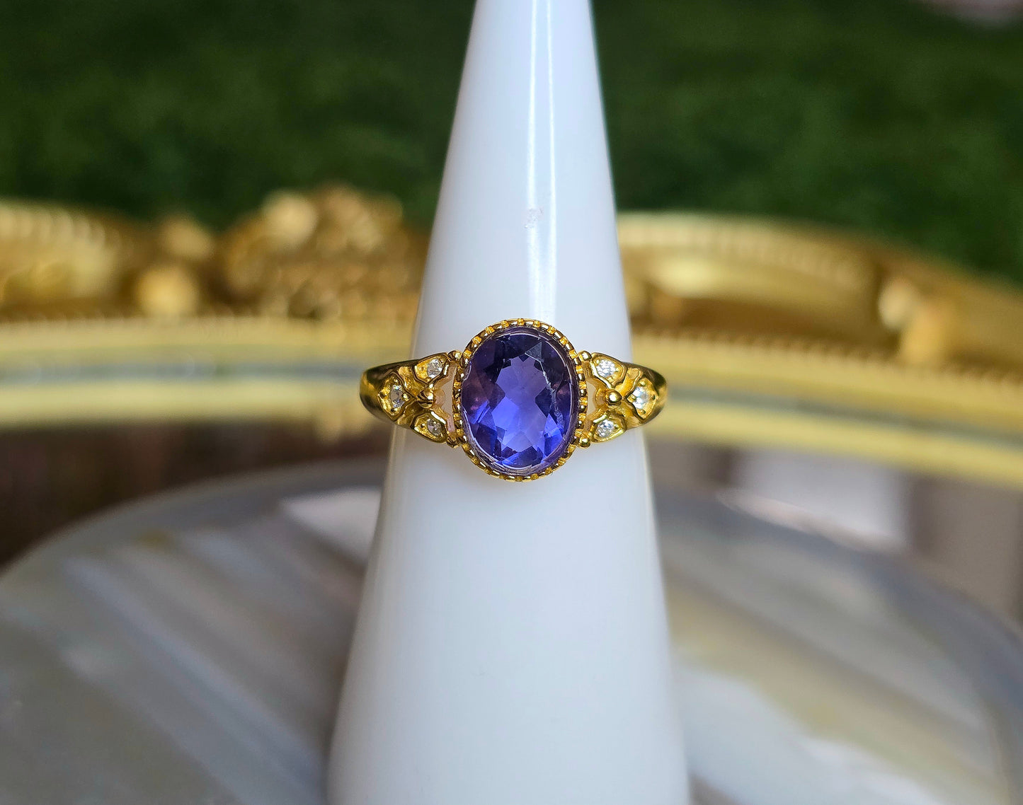 Deep Blue Fluorite Ring C