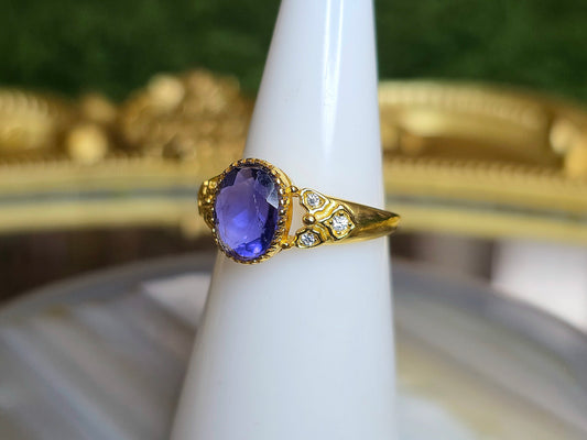 Deep Blue Fluorite Ring C