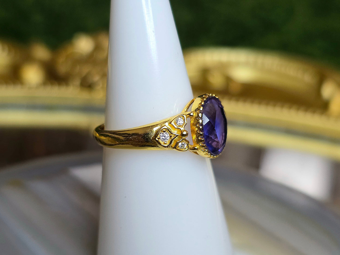 Deep Blue Fluorite Ring C