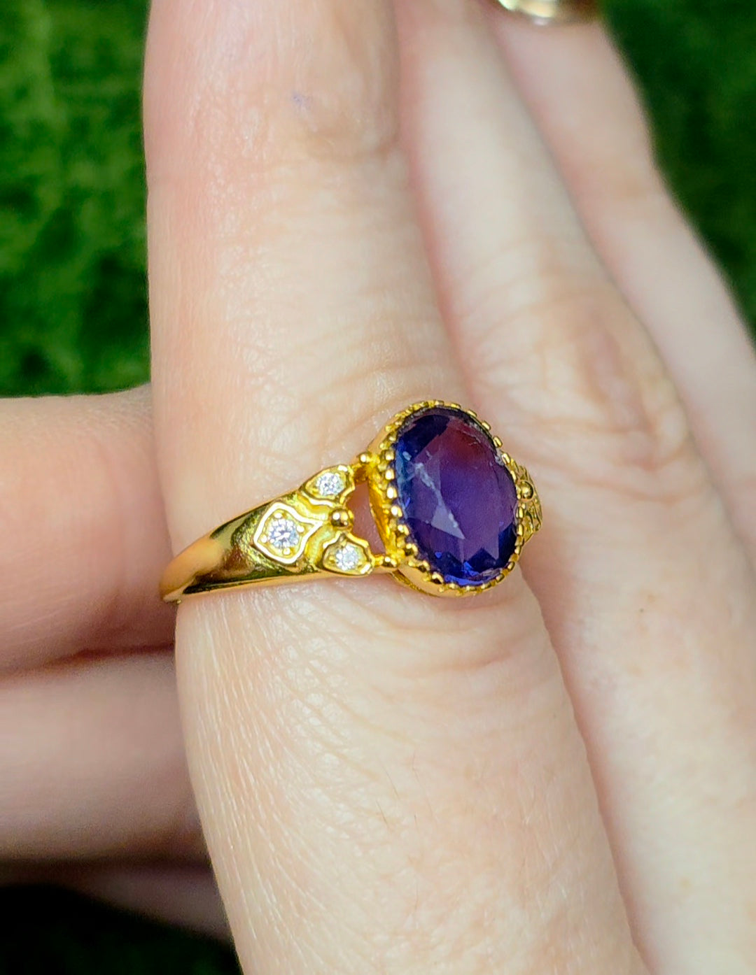 Deep Blue Fluorite Ring C