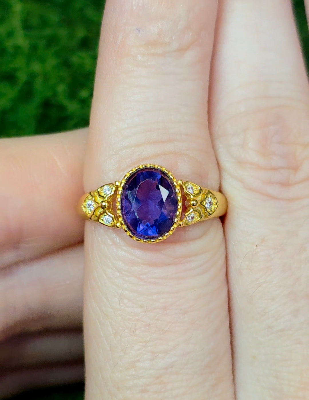 Deep Blue Fluorite Ring C
