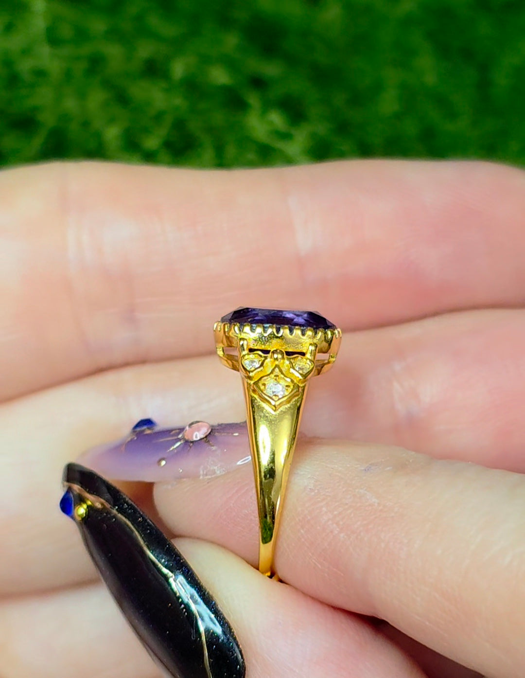 Deep Blue Fluorite Ring C