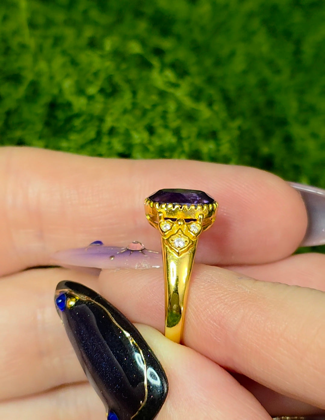 Deep Blue Fluorite Ring C