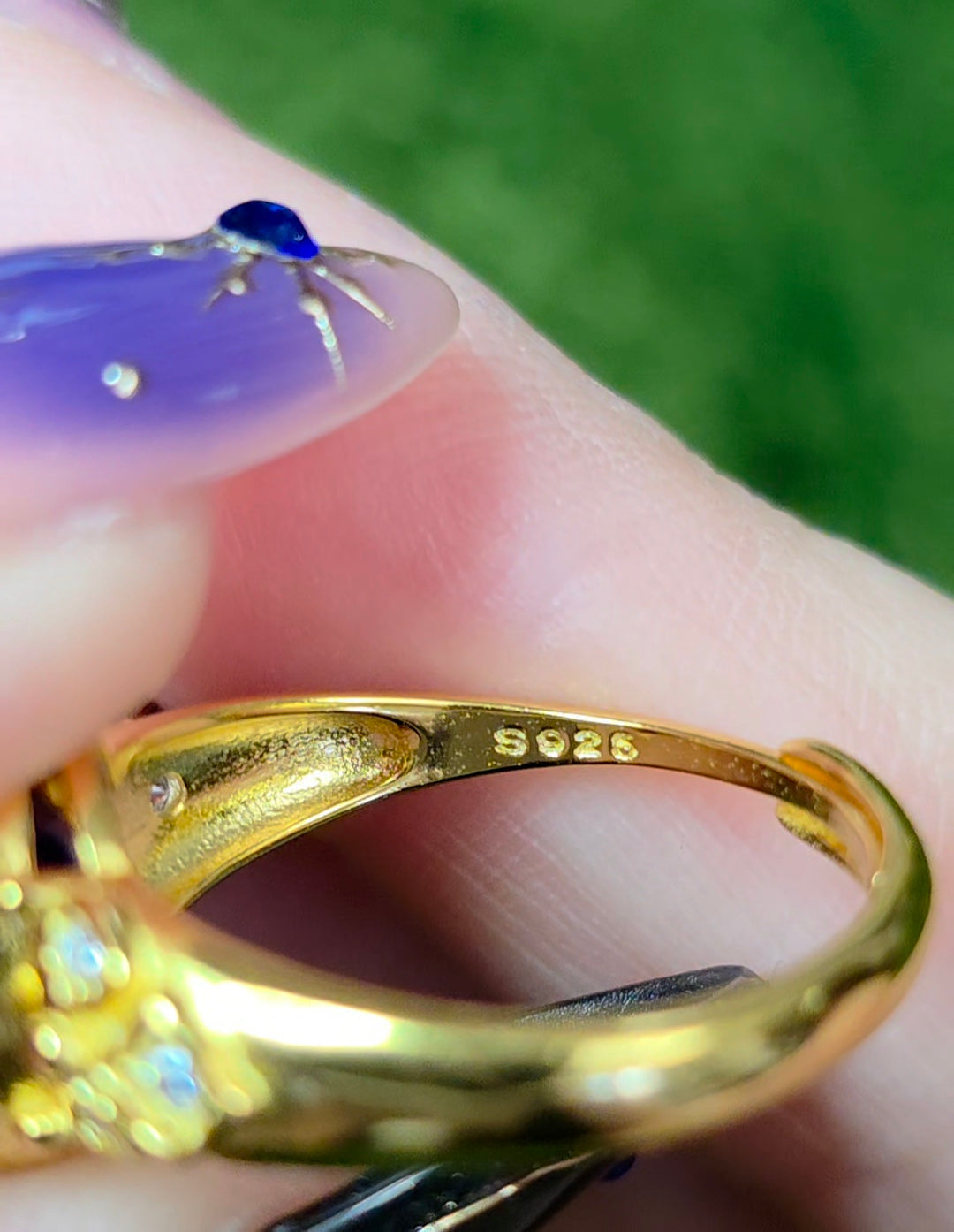 Deep Blue Fluorite Ring C