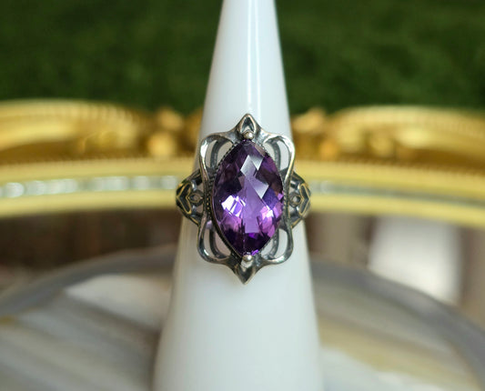 Amethyst Elven Ring
