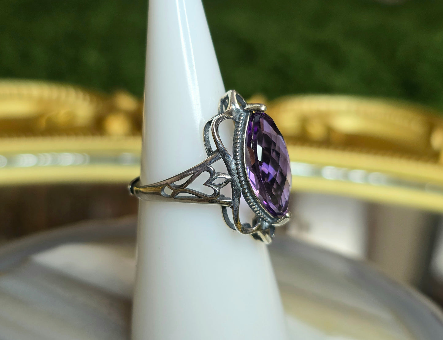 Amethyst Elven Ring
